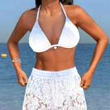 Adelaida - Elegants bikini komplekts no gludas mežģīnes