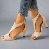 Heidrun - Eleganti un ērti sandales ar papēdi