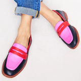 Lunessa - Mokasīni ar krāsainu akcentu