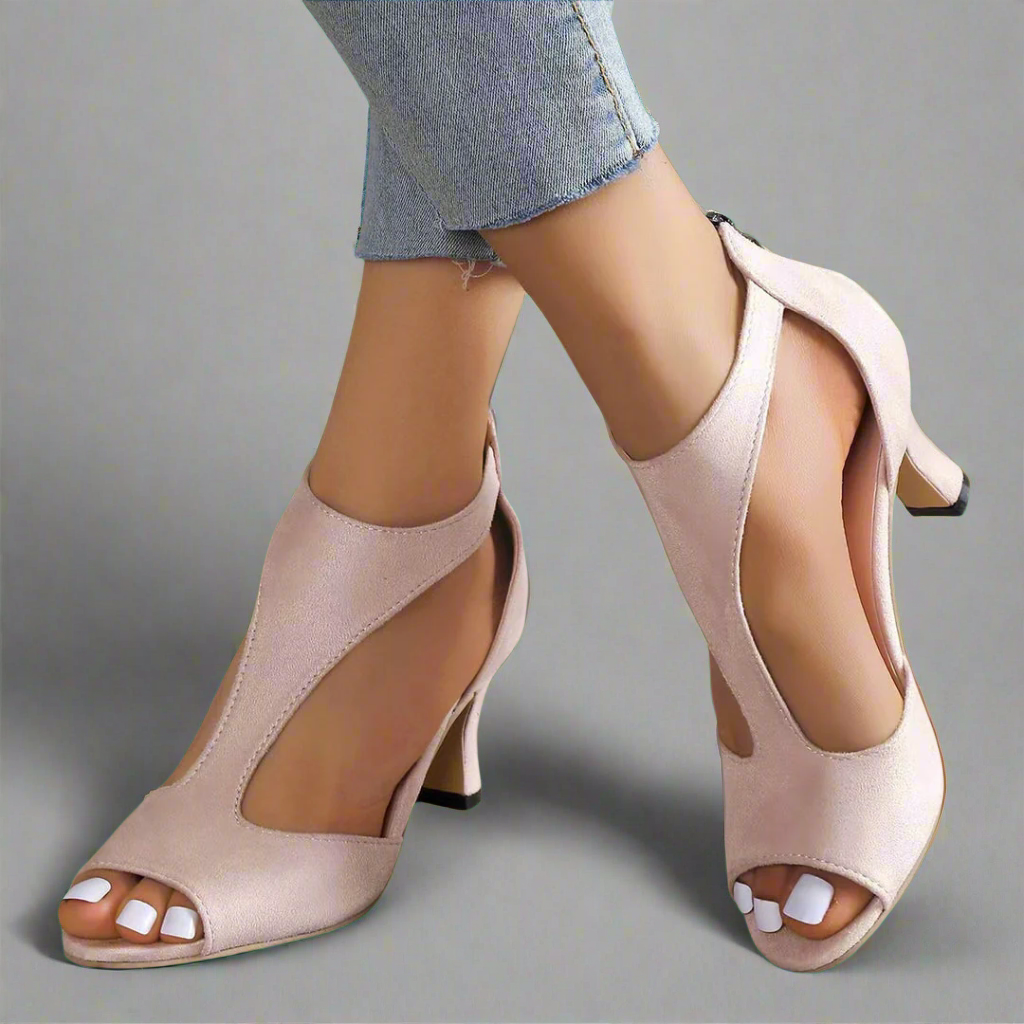 Heidrun - Eleganti un ērti sandales ar papēdi
