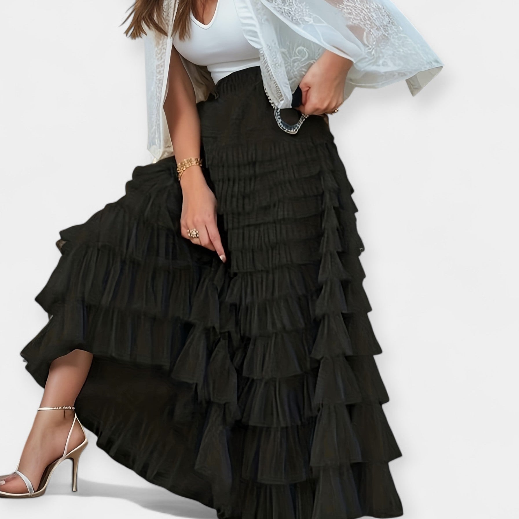Eleganta svārki ar tilla detaļām