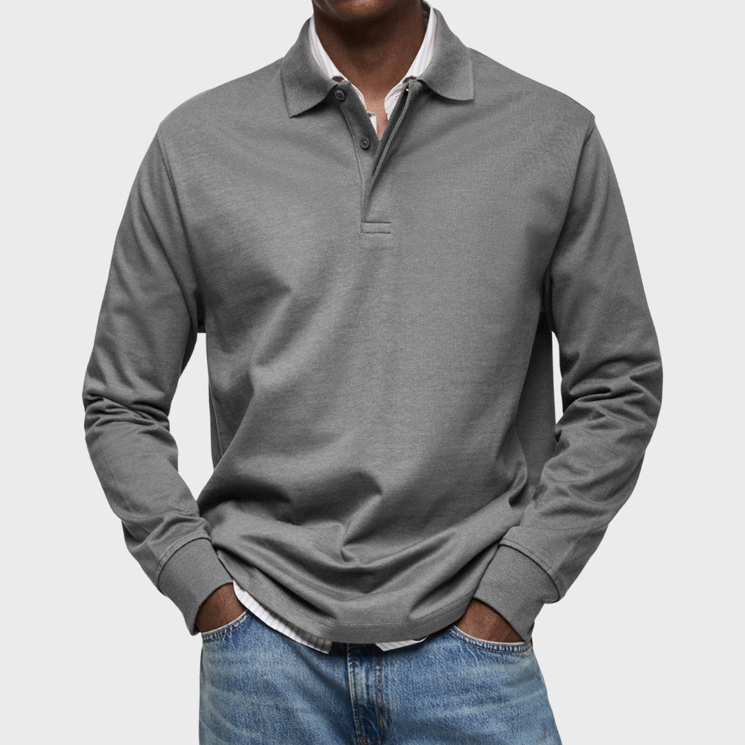 Eduardo - Luksusa Garās Piedurknes Polo Krekls