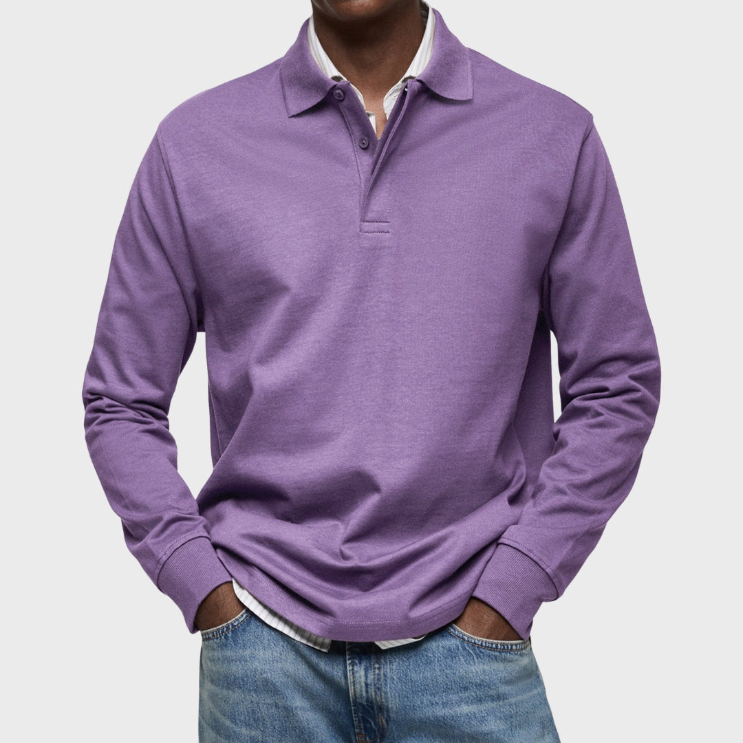 Eduardo - Luksusa Garās Piedurknes Polo Krekls
