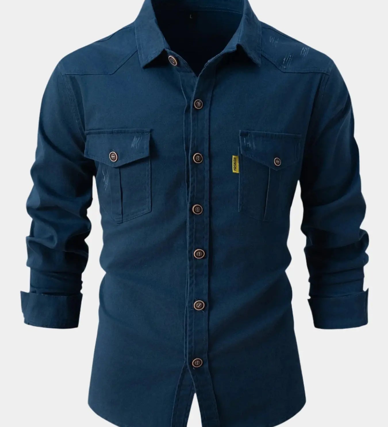 Denim jauktas krekls - Pogas