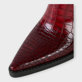 Kurpes ar krokodila dizainu un elegantu papēdi