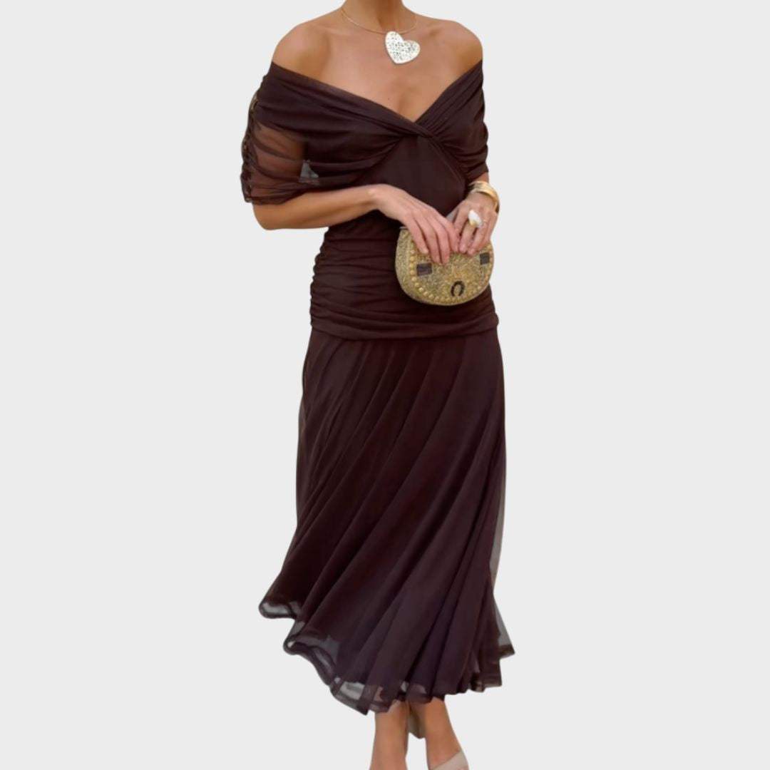 Luana – Eleganta kleita ar V‑veida izgriezumu