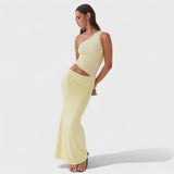 Serenela asimetriska maxi kleita