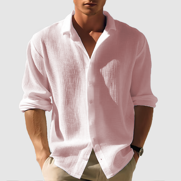 Krekls - Priekšpuse ar Pogām, Liektā Apakša