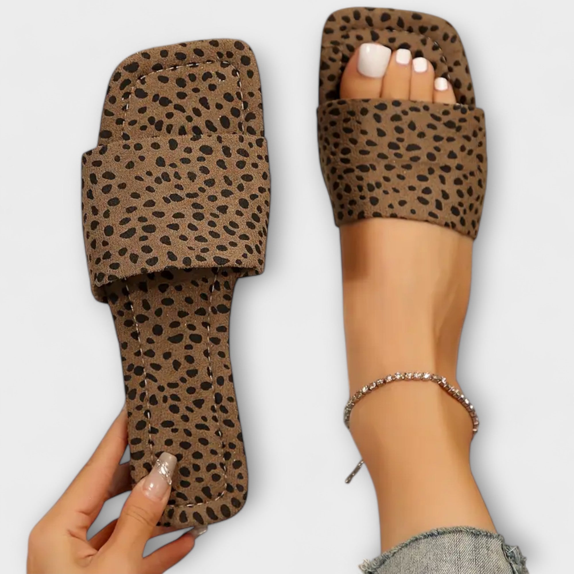 Elisabete - Zemas mokasīnas ar leopardu rakstu
