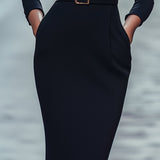Iara - eleganta melna kleita
