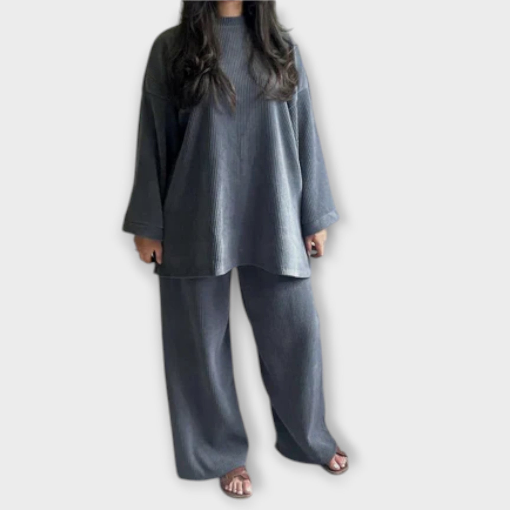 Ingrid - Plus Size Acanalotais Komplekts